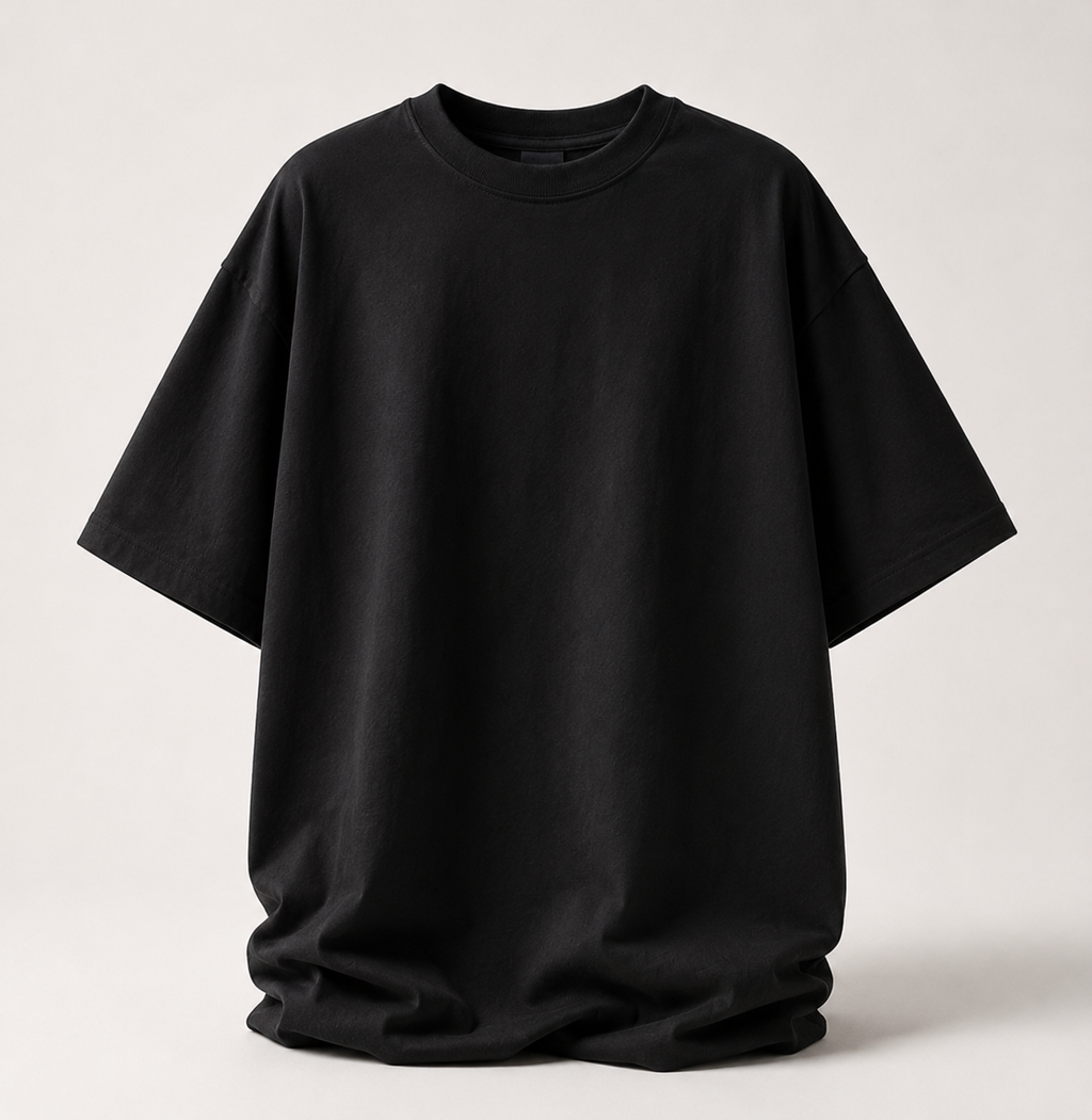 Noir | Essential Oversized T-Shirt + Boîte Plantable
