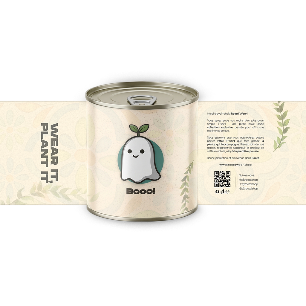 T-shirt Blanc Brodé + Boîte Plantable