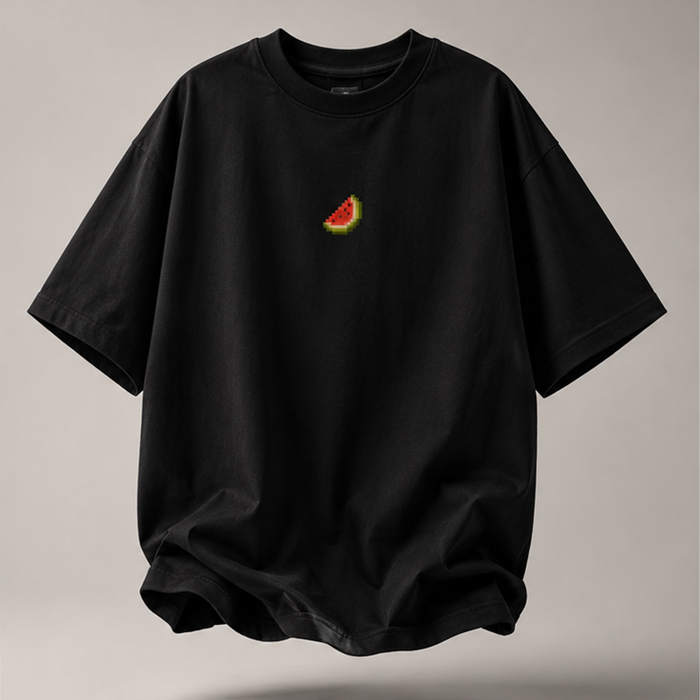 MELON | Oversize T-shirt Blanc Cassé / Noir + Boîte Plantable