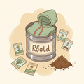 The Rootd Hoodie in a biodegradable can with seeds and soil