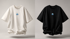 WAVY | Oversize T-shirt Blanc Cassé / Noir + Boîte Plantable