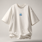 WAVY | Oversize T-shirt Blanc Cassé / Noir + Boîte Plantable